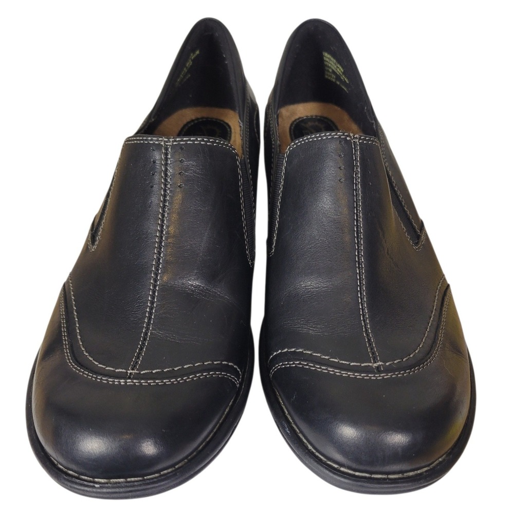 Earth‎ Origins Victoria Too Black Leather Slip On Loafers Shoes Heal Sz 11W K556